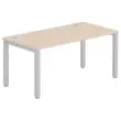 Bureau Bruxelles – 160 x 80 cm – Plateau acacia et pieds aluminium - FIDUCIAL