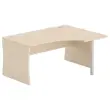 Bureau BUDAPEST compact retour à droite acacia L160