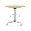 Table rabattable à roulettes - 150 x 70 cm - Acacia/alu