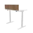 Cloisonnette pour bureau L. 140 noyer/alu 