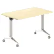 Table rabattable - 120 x 70 cm - Hêtre/Alu