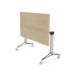 Table rabattable - 120 x 70 cm - Acacia clair et aluminium