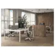 Bureau vis à vis 4 pieds 160 X 160 X 74 blanc/blanc