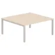 Bureau vis à vis 4 pieds 160 X 160 X 74 acacia/alu