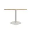 Table ronde diam 116 cm plateau acaciapied tulipe argent