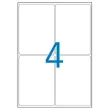 25 Planches d'étiquettes enlevables laser99,1x139 mm 100 étiq/boîte