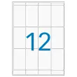 16 Planches d'étiquettes multi-usages 56x34 mm, blanc - 192 étiq