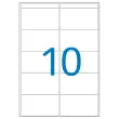 16 Planches d'étiquettes multi-usages 38,5x65 mm, blanc, 160 étiq.
