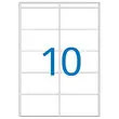 16 Planches d'étiquettes multi-usages 38,5x65 mm, blanc, 160 étiq.