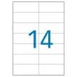 100 Planches d'étiquettes multiusages 105x42,4 mm soit 1400 étiq/boîte