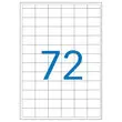 16 Planches d'&eacute;tiquettes multi-usages 16x22 mm, blanc - 1152 &eacute;tiq 