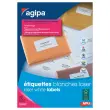 100 Planches d'étiquettes laser L99,1xH67,7 mm soit 800 étiq/boîte