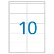 100 Planches d'étiquettes laser 100%recyclées 63,5X33,9 mm soit 2400 étiq.