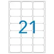 100 Planches d'étiquettes laser 100% recyclées 63,5X38,1 mm soit 2100 étiq