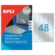 20 Planches d'étiquettes inaltérables laser 45,7x21,2mm 960 étiq. argent