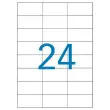 100 Planches d'étiquettes laser 70x 37mm soit 2400 étiq/boîte