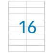 100 Planches d'étiquettes copieurs 105x37 mmsoit 1600 étiq/boîte