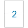 100 Planches d'&eacute;tiquettes copieurs 210x148mm soit 200 &eacute;tiq/bo&icirc;te 