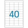 100 Planches de mini &eacute;tiquettes 45,7x 25,4mm soit 4000 &eacute;tiq/bo&icirc;te 
