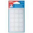 90 pastilles gommettes de signalisation rondes, Ø19 mm, blanches