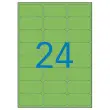20 Planches d'&eacute;tiquettes L63,5xH33,9 mm 480 &eacute;tiq/ bo&icirc;te,vert 