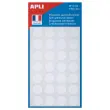196 pastilles gommettes de signalisation rondes, Ø 15 mm,blanc