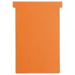 100 Fiches T pour planning - Taille 4 - Orange - NOBO 
