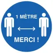 2 Adh&eacute;sifs de pr&eacute;vention sol bleu, diam&egrave;tre 35 cm 