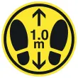 2 Adh&eacute;sifs de pr&eacute;vention sol jaune, diam&egrave;tre 35 cm 