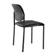 2 Chaises simili cuir lavable - noir 