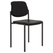 2 Chaises simili cuir lavable - noir 