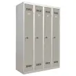 Vestiaire d'atelier 4 colonnes, H 180 xL 120 X P 50 cm gris/gris