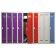 Vestiaire d'atelier 4 colonnes, H 180 xL 120 X P 50 cm gris/gris