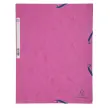 Chemise 3 rabats &agrave; &eacute;lastiques carte lustr&eacute;e - Rose - EXACOMPTA 