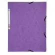 Chemise 3 rabats &agrave; &eacute;lastiques carte lustr&eacute;e - Violet - EXACOMPTA 