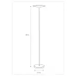 Lampadaire droit LED slim 30W noir, avec variateur noir