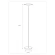 Lampadaire droit LED slim 30W noir, avec variateur noir