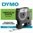 10 Rubans pour titreuse D1 - 12 mm - Impression noir sur fond blanc - Dymo