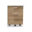 Caisson mobile mélamine 2 tiroirs 1 plumier Chêne veiné monté