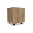Caisson mobile mélamine 2 tiroirs 1 plumier Chêne veiné monté