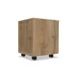 Caisson mobile 3 tiroirs avec plumier - Chêne veiné