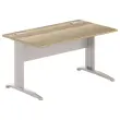 Bureau Buenos Aires - 140 x 80 cm - Plateau chêne veiné et pieds alu - FIDUCIAL OFFICE SOLUTIONS