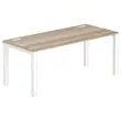 Bureau 180 x 80 chêne veiné - pieds blancs
