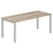 Bureau 180 x 80 ch&ecirc;ne vein&eacute; - pieds  aluminium 