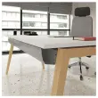 Bureau rectangulaire 180x80 Blanc/ H&ecirc;tre Bangkok 