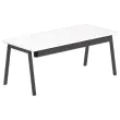 Bureau rectangulaire 180x80 Blanc / piét. anthracite BANGKOK