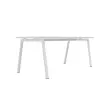 Bureau rectangulaire 180x80 Blanc / piét. Blanc BANGKOK