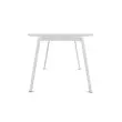 Bureau rectangulaire 180x80 Blanc / piét. Blanc BANGKOK
