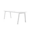 Bureau rectangulaire 180x80 Blanc / piét. Blanc BANGKOK