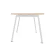 Bureau rectangulaire 180x80 Acacia Clair / piét. blanc BANGKOK